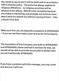 Practice written conversation using text chat. Jacaranda News On Twitter Afrikaans An Email Allegedly Sent To Employees By The Director Of The Company Went Viral On Social Media Yesterday