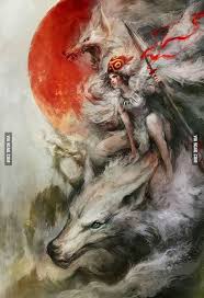 [wolf howls in distance, readies knife and charges down roof towards. Wolf Princess Mononoke 9gag