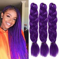 Is kanekalon braiding hair good? Uhair Purple Kanekalon Braiding Hair Extensions Jumbo Braid Import It All