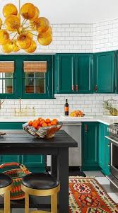 Teal yellow and grey kitchen. 30 Colorful Kitchen Ideas That Really Inspire Shelterness