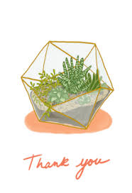 Terrarium Thank You Card Template Free Greetings Island Sorry Cards Thank You Card Template Card Templates Free