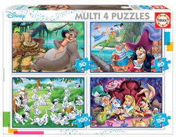 To swap a pieces position, click on the piece, and then the neighboring one. Educa 18105 Disney Aladdin El Libro De La Selva Alicia Peter Pan Progressive Puzzle Set Multicoloured Buy Online In Cape Verde At Capeverde Desertcart Com Productid 124550400
