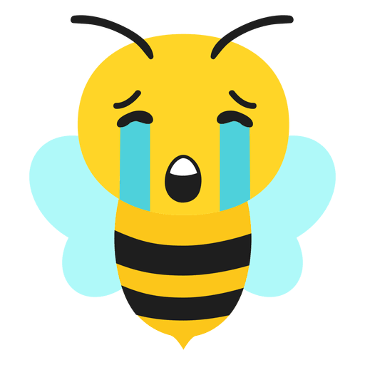 Bee Sad Muzzle Head Flat PNG & SVG Design For T-Shirts
