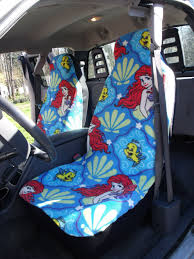 1 Set The Little Mermaid Custom Made Car Seat Covers 40 00 Via Etsy The Little Mermaid Disney Car Accessories Mermaid