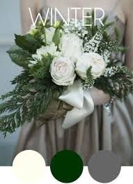Simple Bouquet With Evergreen Fillers Some White Roses And We Could Add Gold Babies Breath Winter Wedding Bouquet Winter Wedding Flowers Winter Wedding Table