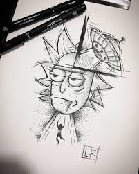 Justicemerch No Instagram From Leo Fuji Rick Sanchez Desenho Tattoo Drawing Tattooart T Tattoo Art Drawings Rick And Morty Drawing Sketch Book