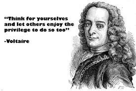 Philosopher Voltaire Quote Poster Think For Yourselves Sage Advice 24x36 New Voltaire Quotes Quote Posters Wisdom Quotes
