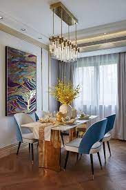 Abstract Oil Painting Gold Leaf Painting This Painting Is Sold Your Painting Will Be Create Very Sim Dining Room Decor Dining Room Design Luxury Dining Room