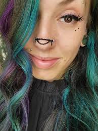 THE HERMIT [Black Spinel] Nose Chain