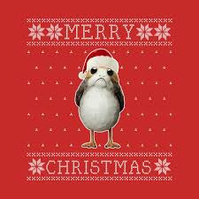 Check Out This Awesome Star Wars Porg Merry Christmas Design On Teepublic Star Wars Awesome Star Wars Christmas Star Wars Outfits