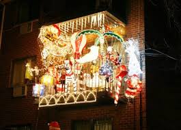 An Apartment Balcony That S Just A Little Over The Top Christmas Christmas Apartment Balcony Decor Christmas Decorations Apartment