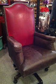 A mid 19th century upholstered mahogany desk chair. Western Tooled Leather Office Chair Ranch Style Leather Desk Chair Hat Creek Interiors