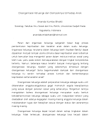 Gondongan adalah peradangan kelenjar parotis akibat infeksi virus. Doc Disorganisasi Keluarga Dan Dampaknya Terhadap Perkembangan Karakter Anak Ananda Steflaart Academia Edu