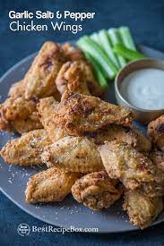 Garlic Chicken Wings Recipe With Garlic Salt & Pepper | Best Recipe Box
