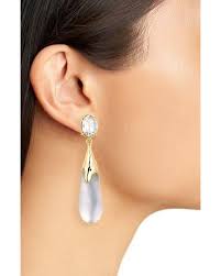 Alexis Bonbon Crystal Small Teardrop Earrings in White