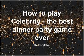 19 at the music box theatre, where len cariou, veanne cox, penny fuller, jan maxwell, john ritter and henry winkler sat down. How To Play The Best Dinner Party Game Celebrity Dinner Party Games Dinner Party Dinner