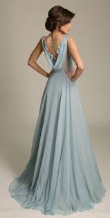Elegant A Line Sleeveless Blue Chiffon Long Prom Dress With Lace Chiffon Prom Dress Dresses Bridesmaid Dresses
