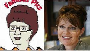 A brilliant move by the Republican candidate John McCain: Pick a running mate that looks just like King of the Hill&#39;s housewife Peggy Hill. - sarah%2520palin%2520and%2520peggy%2520hill