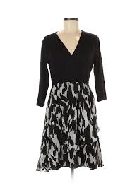 Dkny Casual Dress Wrap Black Floral Dresses Used Size Medium Floral Dress Black Casual Dress Little Black Dress