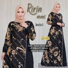 Model baju gamis batik trend masa kini. 55 Model Baju Gamis Batik Cantik Terbaru Muda Co Id