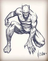 Leopard blackpanther anthro sketch digitalart. Black Panther Sketch Sketches