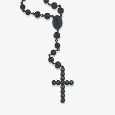 The black rosary bead symbolizes grounding and protection. The Black Onyx Diamond Rosary Jason Of Beverly Hills
