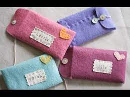 Cara Membuat Kerajinan Tangan Dari Kain Flanel Amplop Flanel Unik Kerajinan Valentine Kain Flanel Valentine