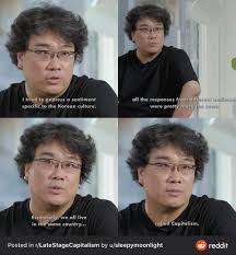 Movie is exelent i do not care for romance usually. Director Bong Joon Ho For Parasite And The Cross Cultural Theme That Touches The People Capitalism Socialism