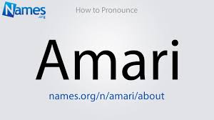 How To Pronounce Amari Youtube