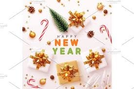 Happy New Year Modern Background Sparkle Gift Happy New Year Gift Happy New Year