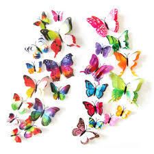 And it costs less than $10 to make. Bosdontek 3d Butterfly Wall Stickers 100pcs Multicolor Butterflies Crafts Removable Butterfly Wall Stickers Diy Art Decor Crafts For Home Diy Baby Room Party And Birthday Decoration Buy Online In Cape Verde At