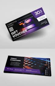 Computer Store Gift Voucher Template Gift Voucher Design Gift Vouchers Voucher Design