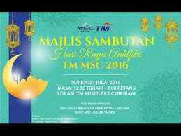 Check spelling or type a new query. Majlis Sambutan Hari Raya Aidilfitri Tm Msc 2016 Youtube