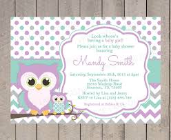 Owls Baby Shower Invitation Purple Teal And Grey Chevron Polka Dots Mom And B Baby Shower Purple Baby Shower Invites For Girl Owl Baby Shower Invitations