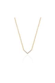 Mini Diamond Chevron Necklace14k Yellow Gold Chevron Necklace Necklace Diamond