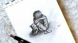 رسم سهل رسم طفل حزين رسم تعبيري سهل جدا drawing sad kid expressive drawing youtube