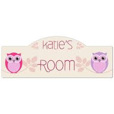 On any special occasion like a birthday, valentine, mother's day; Girls Room Personalized Owl Door Sign
