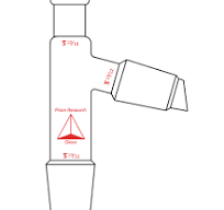 Adapter, Three-Way, 75° Side Tube, Micro Scale