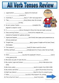 All Tenses Review With Key English Verbs All Verbs Verb Tenses
