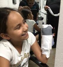 After an ATV accident in May 2022, 9-year-old Itzy Cervantes underwent  multiple surgeries to try to salvage her left hand