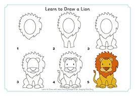 These are fun steps, perfect for young artists!email. 20 Easy Animals To Draw For Practice Page 2 Of 2 Hobby Lesson Easy Animal Drawings Lion Drawing Simple Draw A Lion