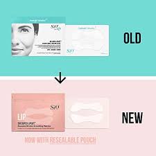 The patch comes on a plastic shield, the side touching the shield is sticky (it's the side you place on your skin) the other side is not. Sio Beauty Facelift Neck Forehead Eye Smile Anti Wrinkle Patches Overnight Smoothing Silicone Patches For Face Neck Forehead Eye Smile Fine Lines And Signs Of Ageing Buy Online At Best Price