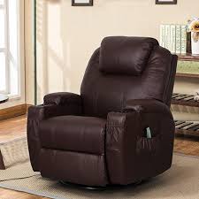 Amazon Com Esright Massage Recliner Chair Heated Pu Leather Ergonomic Lounge 360 Degree Swivel Espresso Gateway Recliner Chair Best Recliner Chair Recliner