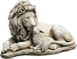 Pair of marble hand carved lion statues. Amazon Com Joseph S Studio By Roman Lion And Lamb Statue 12 25 H Garden Collection Resin And Stone Decorative Religious Gift Home Indoor And Outdoor Decor Durable Long Lasting Home Kitchen