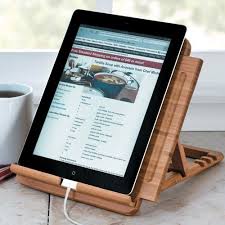 Lipper Bamboo Tablet Ipad Stand 1887 Adjustable Tablet Holder Lets You Easily View Recipes Read Books Browse Shop Or Watch Ipad Stand Bamboo Tablet Tablet