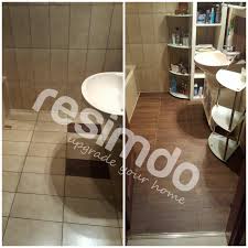 Bad Fliesen Holz Holzlook Folie Klebefliesen Diy Renovieren Fliesenfolie Klebefliesen Zuhause Diy