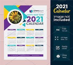 One Page Wall Calendar 2021 By Cristal Pioneer In 2020 Calendar Template Calendar Wall Calendar