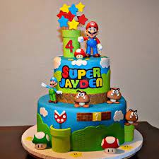 At the end of the game the winner's stars form into a large star causing. Super Mario Bross Cake Super Mario Cake Mario Bros Cake Mario Cake