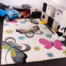 Kinder Teppich Schmetterling Design Pink Grun Blau Grau Creme Kinderteppiche Teppich Kinderzimmer Teppich Grun Teppich