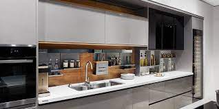 Read more at wholesale cabinets, you can rest assured knowing you will get the best combination of both worlds. Silver Flashing Lacquer Straight Line Kitchen With Island Plcc18087 Oppein The Largest Cabinetry Manufacturer In Asia